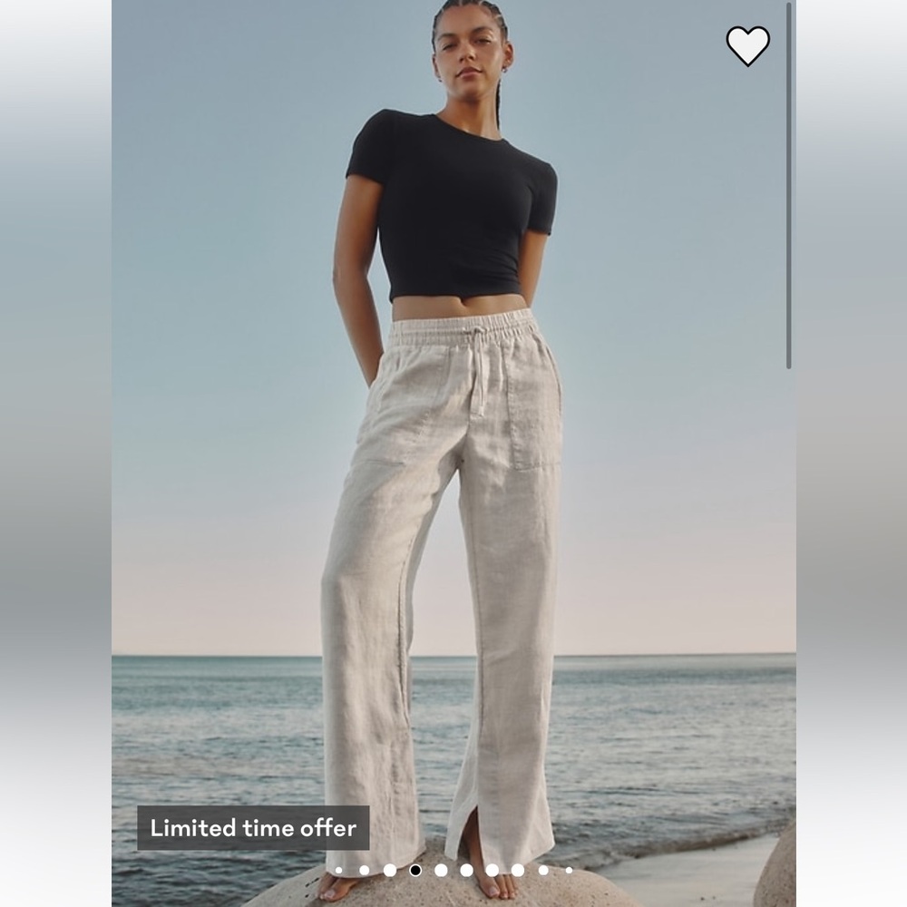 Athleta beige Linen Pants